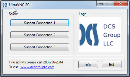 Click on the button the support person requests you to click